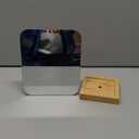 YEAKE Flexible Gooseneck Bamboo Vanity Makeup Mirror,360Rotation 8" Large Frameless, Folding Portable Table Desk Mirror with Stand for Bathroom Shaving Make Up, Rectangle