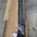 Nuwovwo Steel Fence Gate 6ft H x 4.2ft W for Metal Fence Panels, Galvanized Steel Gate with Dog Pickets, DIY Installation for Garden Fence, Wrought Iron Style, Incl. 1 Fence Post Black