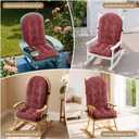 Adirondack Chair Cushion - Corduroy Fabric, High-Density Sponge, Durable Comfort Non-Slip Bottom Tufted Seat Pads with Ties, CorduroyDark Red, 44x19x4 inch