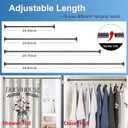 Heavy Duty Shower Rod - Industrial Shower Curtain Rod Wall Mounted for Bathroom,Closet,Room Divider,Outdoor Patio - 28 to 76"Adjustable Shower Pole - Matte Black