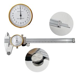 Dial Calipers 15 cm, 0.02 mm Accuracy Stainless Steel Vernier Caliper Imperial Caliper Shockproof Metric Measuring Tool