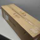 Airposta Kitchen Island Lighting, 33.5-Inch 5 Lights Farmhouse Linear Chandelier for Dining Room Pool Table Pendant Light Fixture, Rustic Wood Grain Finish, Industrial Pendant Light Brown