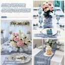 2 Pack Dusty Blue Cheesecloth Table Runner, 10Ft Boho Gauze Cheese Cloth Table Runners for Wedding, Party, Dinner, Baby Shower, 120 Inches Long Table Runner for Easter, Father's Day Decor