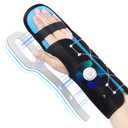 Resting Hand Splint with Adjustable Knob, Night Immobilizer with Removable Splints for Pain Relief, KTQUICK Hand&Wrist Brace for Carpal Tunnel, Stroke Recovery, Arthritis,Tendinitis-Right Hand X-Large