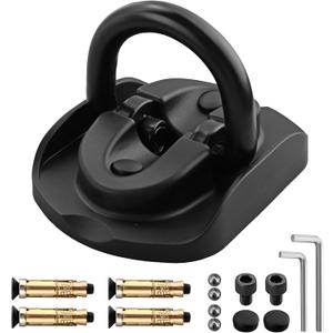 EYPINS Security Ground Anchor - Heavy Duty Alloy Steel Anti-Theft Wall Anchor Lock for Motorcycle,Bicycle,Scooter, Oversized Loop,Outdoor Indoor Concrete Brick Surfaces Installed Locking Point