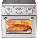 Elite Gourmet EAF0852SS 8.5Qt. Capacity Air Fryer Oven, Air Fry, Broil, Toast, Bake & Broil with Convection, Time and Temperature Controls, 800-Watts, Includes 25 Delicious Recipes, Stainless Steel