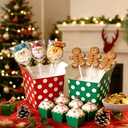 Palksky Christmas Cake Pop Mold, 3D Printed Gingerbread Man & Santa Claus Shapes with Sticks and Wrappers, Fun Cake pop Molds for Holiday Baking, Party Treats & Christmas Desserts
