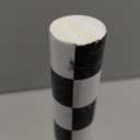 Teenyyou Checkerboard Paper Towel Holder Countertop Wood Standing Paper Roll Holder with Anti Skid Base Black and White Decorative for Kitchen Bathrooms Living Room