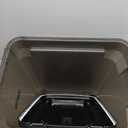 IRIS USA Airtight Dog Food Storage Container, WeatherPro, Up to 40 lbs, Removable Wheels, for Dog Cat Bird and Other Pet Food Storage Bin, Keep Fresh, Translucent Body, Made in USA, Smoke/Black