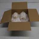 4 Pcs Fall Pumpkin Decor Resin Thanksgiving Fake Pumpkins Figurines for Decorating White and Gold Artificial Pumpkins Table Centerpieces for Farmhouse Home Harvest Decoration Halloween Indoor