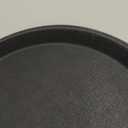New Star Foodservice 24913 Non-Slip Tray, Plastic, Rubber Lined, Round, 11-inch, Black