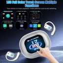 AI Real-Time Translation Earbuds, OWS LCD Touchscreen 3-in-1 Language Translator Earbuds, 144 Languages Multi-Mode Translator Earbuds for Travel Business and Learning, Compatible with iOS (Grey)