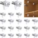 20pcs 3/16 Inch Shelf Support Pegs,Clear Plastic 5mm Shelf Pins,Shelf Support Pins for Wood Shelving,Kitchen,Furniture Shelf Bracket Nail