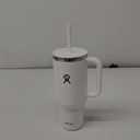 Hydro Flask 40 Oz Travel Tumbler with Handle, Lid and Straw - Insulated Stainless Steel in White