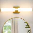 AIJIASI Bathroom Vanity Light Fixtures Over Mirror - 18W Gold Bathroom Light Fixtures with Acrylic Shade 22.8 Inch LED Vanity Light Modern Bathroom Sconces 3000K