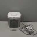 Lasko Portable Electric Ceramic Space Heater with ALCI Plug for Bathroom Use, 2 Heat Settings and Simple Heat Button, 8 Inches, White, 1500W, CD08200 (6.25 x 6.25 x 7.65 inches)