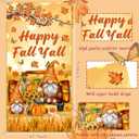 Fall Decorations - Happy Fall Y'all Door Cover Autumn Thanksgiving Door Banner Thanksgiving Dwarf Pumpkin Banner Photo Background for Autumn Harvest Party Supplies