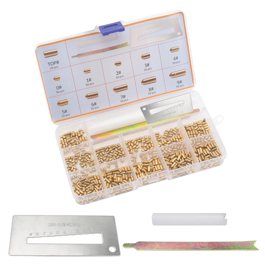 SC1 SC4 Keyway Rekey Kit Compatible with Schlage Rekey Kit  DIY Lock Rekeying Set for Home Security and Door Locks with Bottom Pins (0-9, 50 Each)