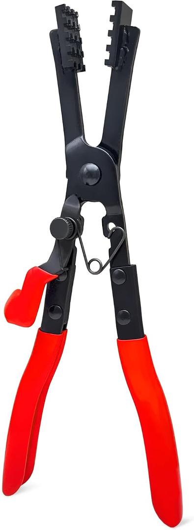 Heavy-duty Straight Hose Clamp Pliers with Locking Device for Quick Removal and Installation of Various Types of Strong and Hard-to-reach Hose Clamps