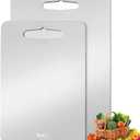 2 Pack Titanium Cutting Board-100% Pure Titanium Cutting Boards For Kitche,Easy to clean, Double-sided food-grade Cutting Board For Meats, Fruits And Vegetables (M & L)