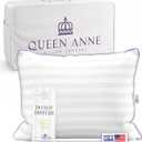 Queen Anne Luxury Hotel Down Alternative Pillow - Majesty Down - Synthetic Allergy Free Hypoallergenic Bed Pillow - Made in USA (Standard Medium)