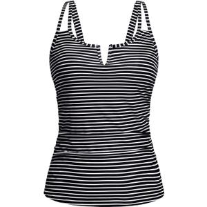 Women Tankini Bathing Suit Top - Ruched Tummy Control Swimsuit Top Modest Swim Tank Top Only No Bottom 2025 (Medium, Stripe)