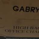 GABRYLLY Ergonomic Office Chair, High Back Home Desk Chair with Headrest, Flip-Up Arms, 90-120 Tilt Lock and Wide Cushion, Big and Tall Mesh Chairs for Man Woman, Grey Task Chair