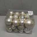 Christmas Ball Ornaments - 30pcs Shatterproof Christmas Ornaments Set Plastic Hanging Christmas Decorations for Xmas Tree Holiday Party Decor, 6 Styles in 4 Sizes (Champagne)