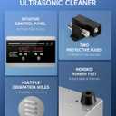 CREWORKS 30L Digital Ultrasonic Cleaning Machine with Heater and Timer, 600W Stainless Steel Ultrasonic Cleaner Machine, 7.9 gal Ultrasonic Parts Cleaner for Retainer Glasses Auto Tool Machine Part