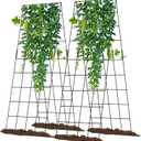 Cucumber Trellis 2 Pack, 59" H Foldable A-Frame Garden Trellis for Raised Bed Garden Grow Support with Plant Support Clips, Twist Ties for Cucumber,Tomato, Climbing Plants and Flowers