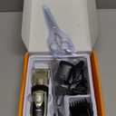 oneisall Dog Clipper Low Noise, Dog Grooming Kit with Rechargeable, Pet Shaver Cordless Electric Quiet Hair Clipper Set for Dogs Cats PetsGold