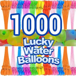 1000 Pcs Bulk Water Balloons Quick Fill, Easy Fill Outdoor Activity Toys for Kids & Adults, Rapid Self-Sealing Quick Connect Balloons, Summer Party Favors for Backyard Lawn Games, Splash Fighting Fun