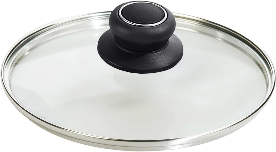 7 Inch Pot Lid Tempered Glass Pan Lids - Oven Safe Replacement Glass Lid for 7" Frying Pan Wok Pot Skillet, Clear
