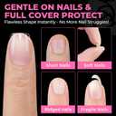 UNA GELLA Short Square Nail Tips 504PCS Pre Etched Extra Short Soft Gel Fake Nails Tips for Women DIY Squoval Press On Nails Extension French Style Salon Full Cover Acrylic Tips 12 Sizes