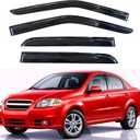 KPY Rain Guards Fit for 2007-2010 Chevrolet/Chevy Aveo, Out-Channel Window Visors Vent Wind Deflectors 4PC, Car Accessories for 07-10 Aveo (Excludes Hatchback)