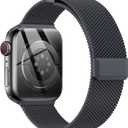 EPULY Compatible with Apple Watch Band 44mm 45mm 46mm Series 10 11 49mm, Stainless Steel Mesh Loop Magnetic Clasp Bands for iWatch Series 9 8 7 6 5 4 Ultra SE3 2 Women Men - 49/46/45/44mm Space Grey