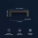 NEIKO Heritage Designs Contemporary Pull 3 Inch Center to Center Matte Black Finish (10-Pack)