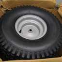 AR-PRO 20x8.00-8 Rear Tire and Wheel Assemblies for Riding Lawn Mowers - 3/4" Borehole, 3.5" Offset Hub and 3/16" Keyway, 4 Ply Tubeless, 965lbs Capacity (Set of 2)
