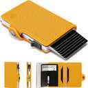 Conceal Plus Pop Up Wallet for Women Slim Wallet for Small Purse & Crossbody Bag with Quick Card Access and RFID Blocking Compact Card Holder (4-6 Card Capacity) Yellow