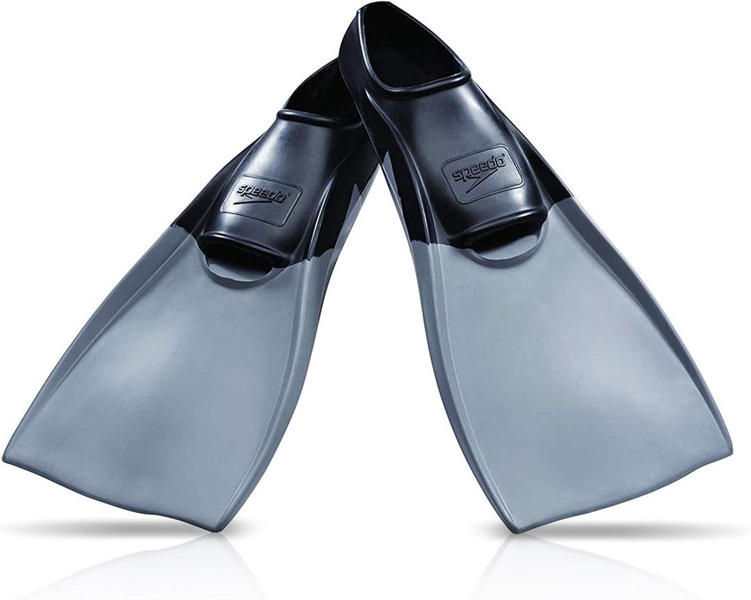 Speedo Unisex-Adult Swim Training Fins Rubber Long Blade, Xl