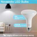 LED Flood Light Bulbs, Dimmable 750LM BR30 LED Bulb, 5000K Daylight 8W(65W Equivalent), CRI80, 15000 Hours, E26 Base Recessed Light Bulbs, 6 Pack