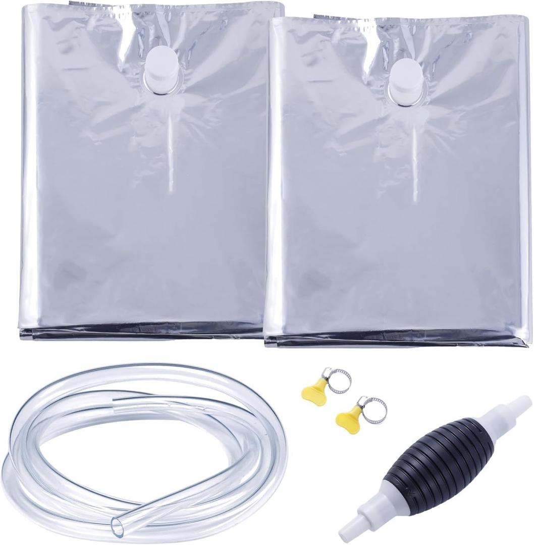 116 Gallon Aluminum Foil Emergency Water Storage, Bathtub Water Storage Bag with Hand Pump, Water Storage Bladder for Hurricane Disaster Preparedness Survival Drinking Water