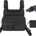 Tactical Chest Bag For Men Lightweight Large Capacity Chest Pack For Men Workouts, Water Resistant Bag For Running,Travel,Cycling,Fishing,Hiking