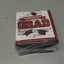 Graduation Party Supplies Disposable Paper Cocktail Napkins for Graduation Decorations, 80 Pack（red and black）
