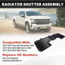 601-374 Active Grille Shutter Assembly with Motor Compatible with Chevy Silverado 1500 2017-2018, GMC Sierra 1500 2017-2019, 84363184 23300225