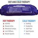 Reusable Hot and Cold Ice Packs for Injuries (3-Piece Set), Joint Pain, Muscle Soreness and Body Inflammation - Reusable Gel Wraps - Adjustable & Flexible for Knees, Back, Shoulders, Arms and Legs