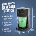 Nostalgia Retro 40-Ounce Frozen Beverage Station - Slushie Machine and Ice Shaver with Automatic Mixing for Soda, Cocktails and Margaritas - Easy & Safe Use - Black