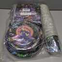 350 Pcs Halloween Party Decorations Supplies for 50 Guests, Halloween Birthday Party Decorations Including Plates, Dessert Plates, Paper Cups, Napkins, Knives, Forks and Spoons for Horror Party Decor