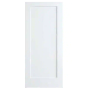  85×38 Inches, White 1-Panel Shaker Solid Core Wood Interior Door 