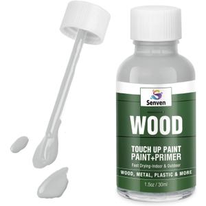 Wood Touch Up Paint High Gray Touch Up Paint Pen for Wood Scratch Repair Chips Spots Refinishing Kitchen Cabinets Furniture Doors Tables Dressers Trim Repair 1.5 Oz Interior/Exterior Waterproof